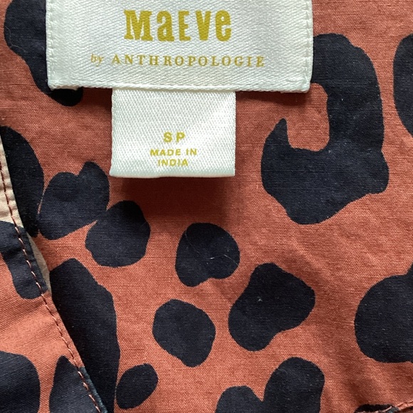 Anthropologie Maeve Somerset dress- Womens Brown Leopard Print Maxi Dress - Picture 2 of 4